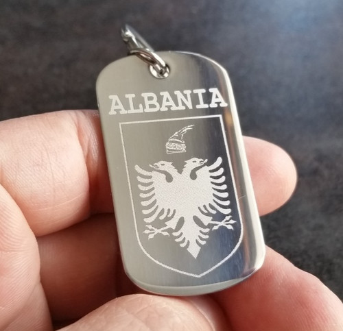 Albania coat arms keyring - keyring,
