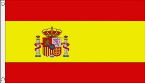 Spain flag with coat - 5', x