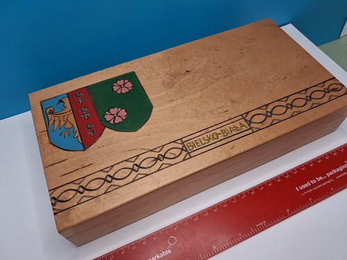 Vintage polish wooden - , box