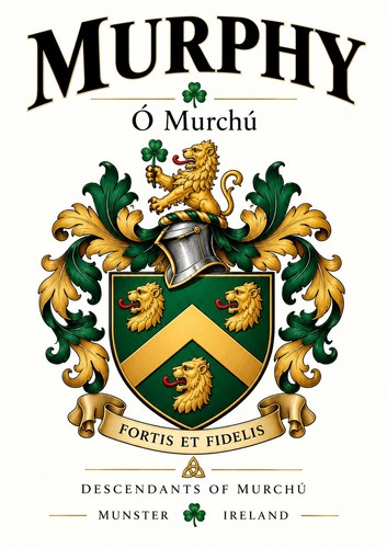 Murphy irish family crest a3 - murphy,