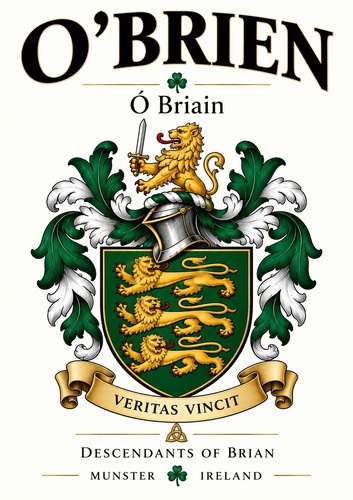 Brien irish family crest a3 - family,
