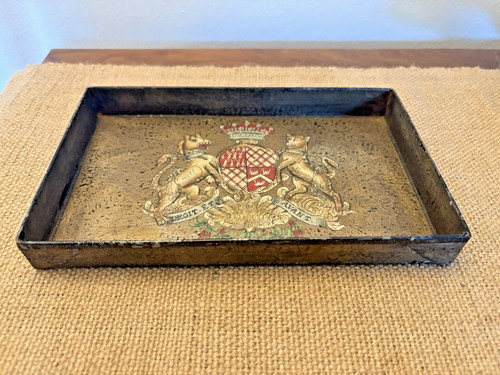 Antique hand painted toleware - antique,