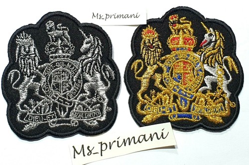 Embroidered royal coat arms - embroidered, of
