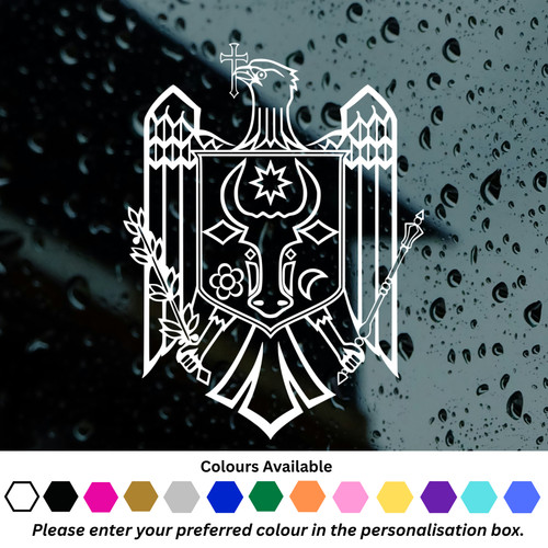 Moldova coat arms decal - moldova,