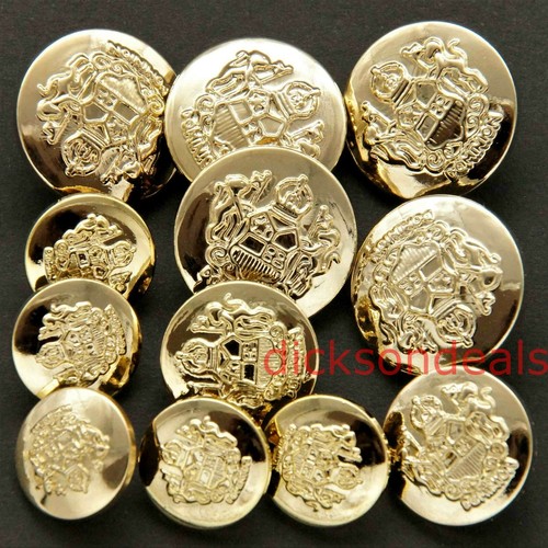 Military buttons gold colour - gold,