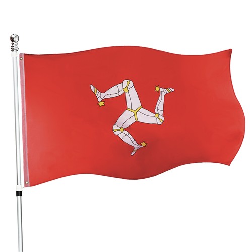 Large isle man flag x - of,
