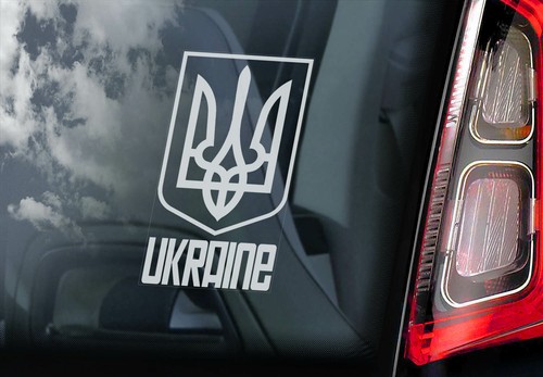 Ukraine car sticker window - sticker,