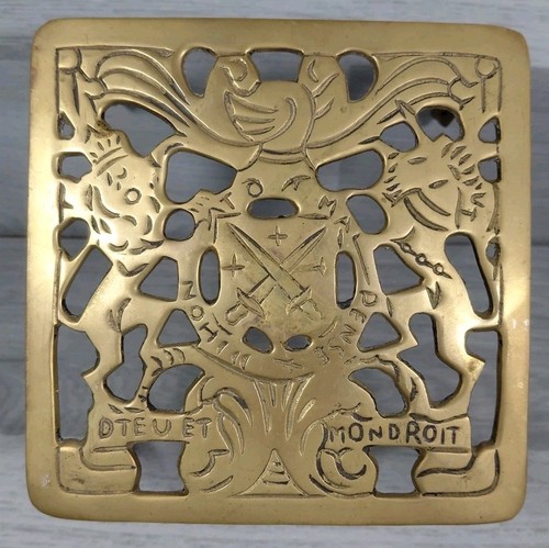 Solid brass trivet - brass,